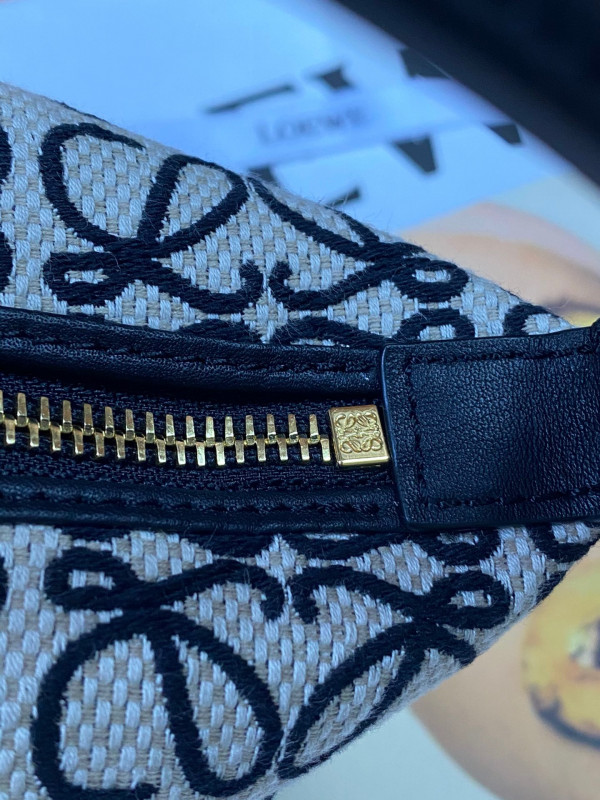 LOEWE Cubi bag in Anagram jacquard and calfskin