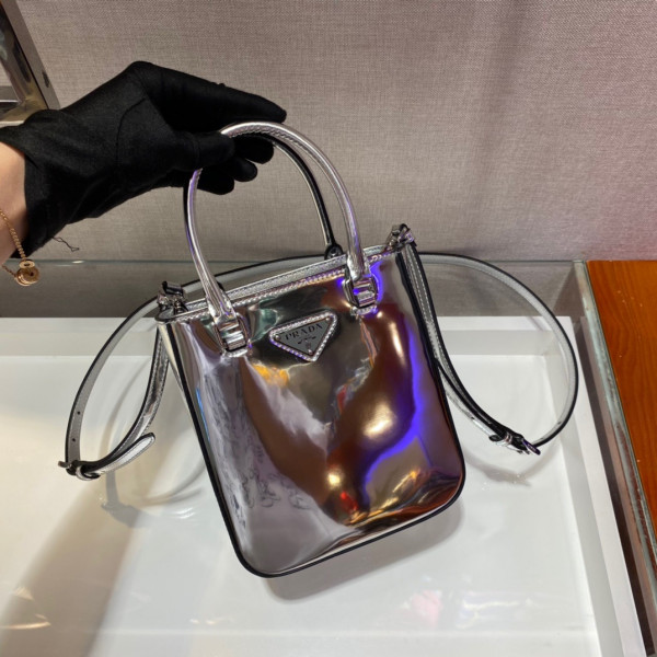 Pra*a small brushed leather tote