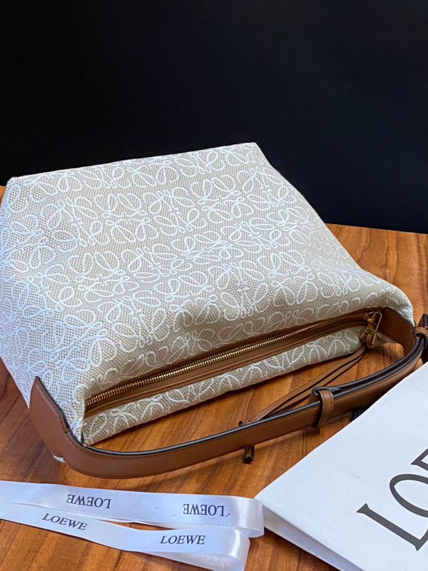 LOEWE Cubi bag in Anagram jacquard and calfskin