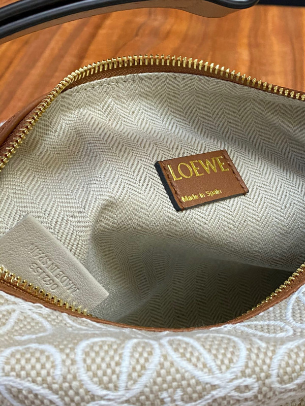 LOEWE small Cubi bag in Anagram jacquard and calfskin
