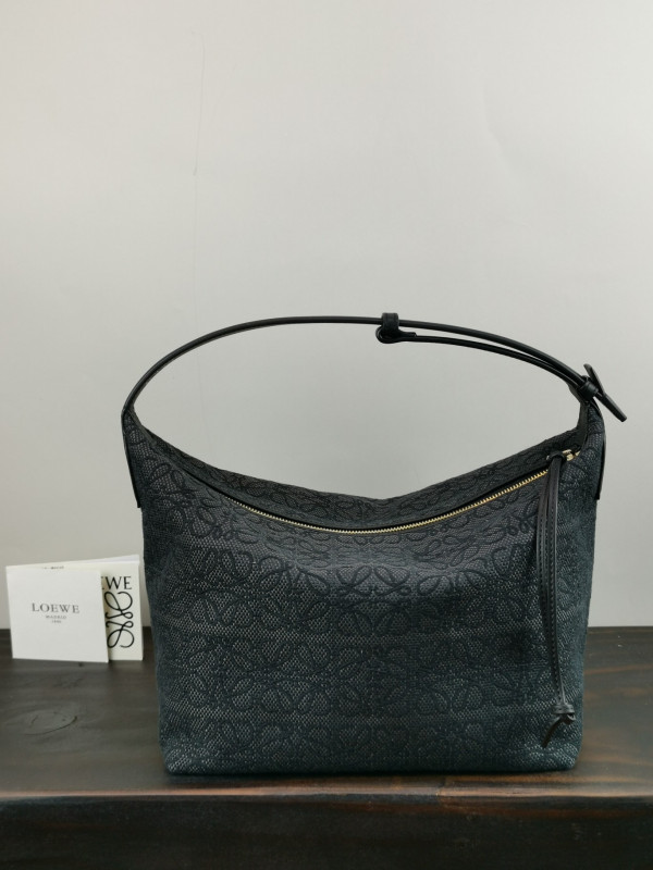 LOEWE Cubi bag in Anagram jacquard and calfskin