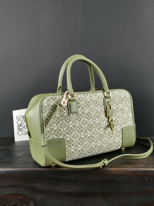 LOEWE Amazona 28 bag in jacquard and calfskin