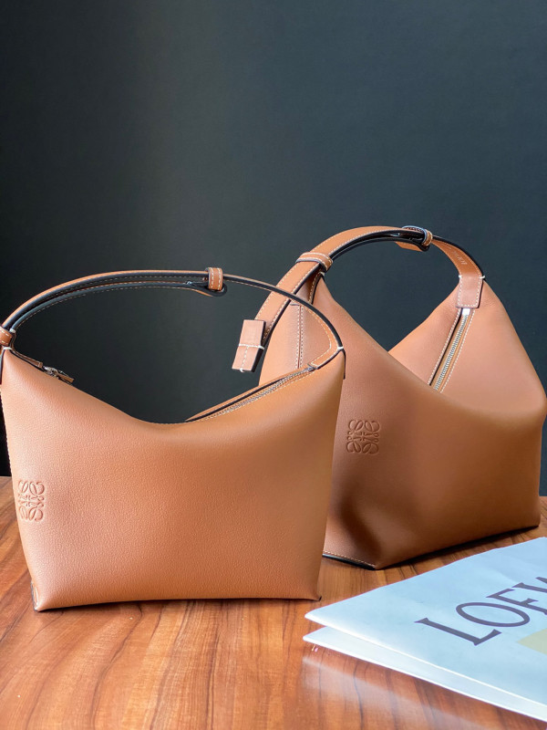 LOEWE small Cubi bag in Anagram jacquard and calfskin