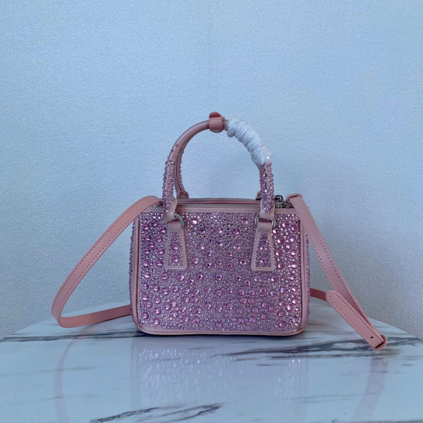 Pra*a galleria satin mini-bag with crystals