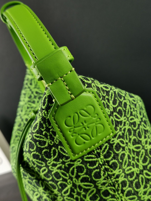 LOEWE small Cubi bag in Anagram jacquard and calfskin