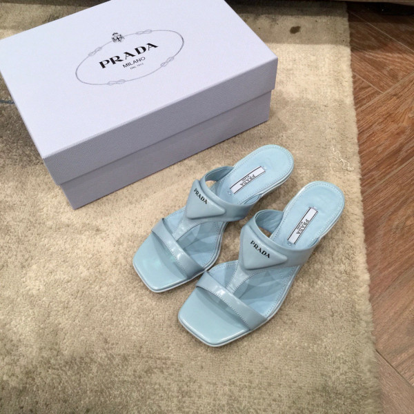 Pra*a brushed leather high-heeled thong sandals