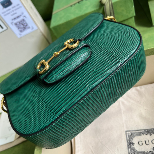 G*u*i horsebit 1955 lizard mini bag