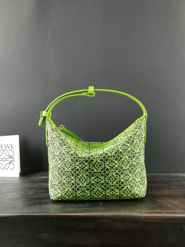 LOEWE small Cubi bag in Anagram jacquard and calfskin