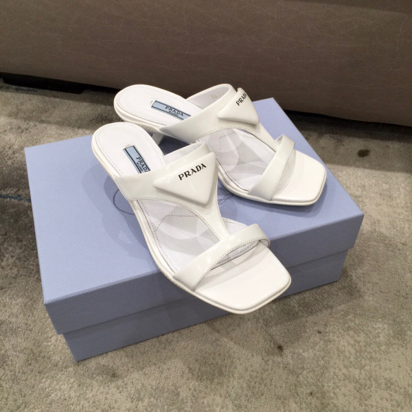 Pra*a brushed leather high-heeled thong sandals