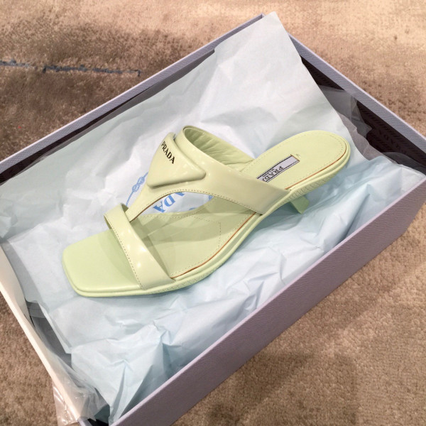 Pra*a brushed leather high-heeled thong sandals