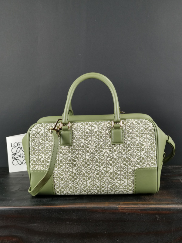 LOEWE Amazona 28 bag in jacquard and calfskin