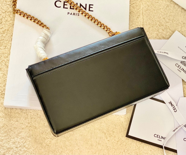 Ce**e chain box triomphe bag in shiny calfskin