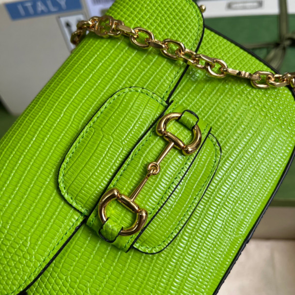 G*u*i horsebit 1955 lizard mini bag