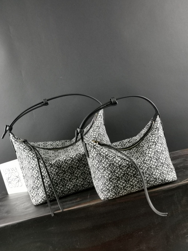 LOEWE Cubi bag in Anagram jacquard and calfskin
