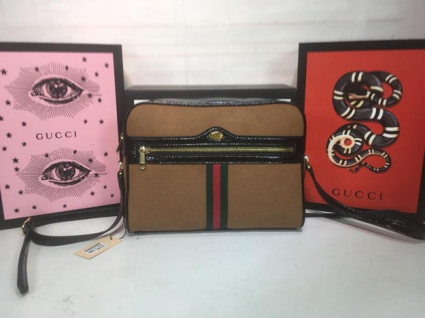 G*u*i ophidia suede small shoulder bag