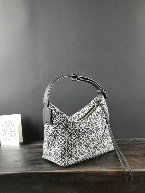 LOEWE small Cubi bag in Anagram jacquard and calfskin