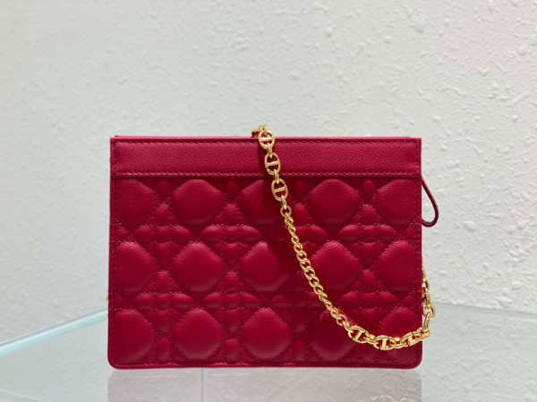 D*or caro zipped pouch with chain