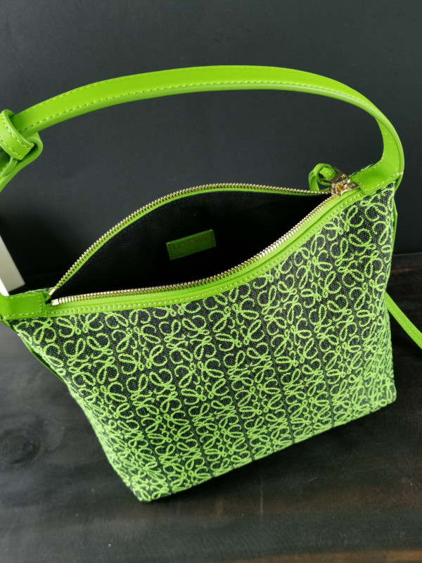 LOEWE small Cubi bag in Anagram jacquard and calfskin