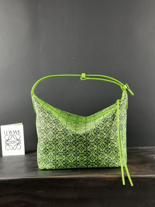 LOEWE Cubi bag in Anagram jacquard and calfskin