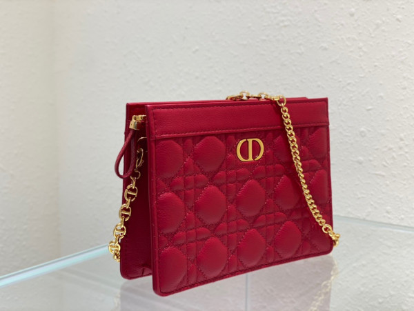 D*or caro zipped pouch with chain