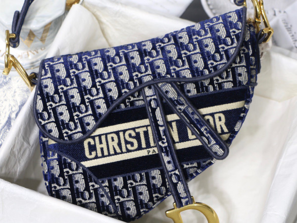 D*or saddle bag in velvet