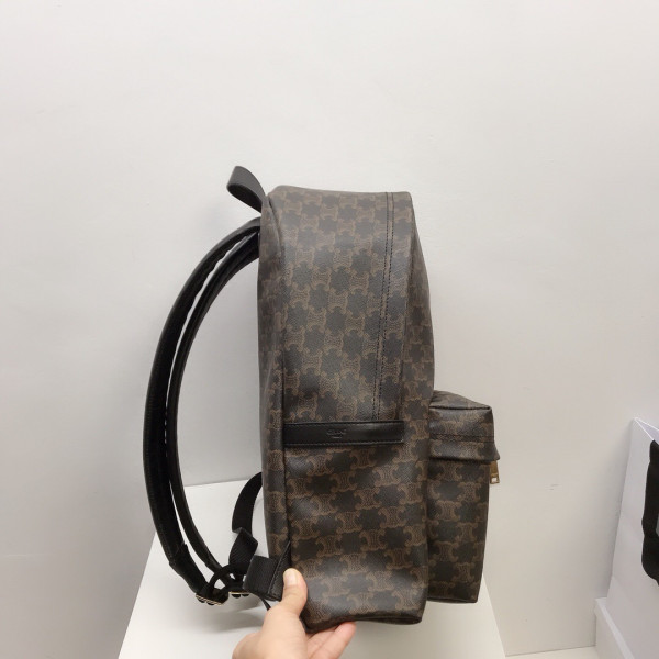 Ce**e medium backpack in triomphe canvas and calfskin