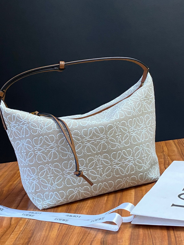 LOEWE Cubi bag in Anagram jacquard and calfskin