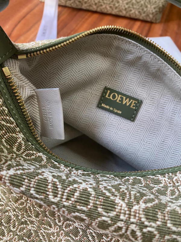 LOEWE Cubi bag in Anagram jacquard and calfskin