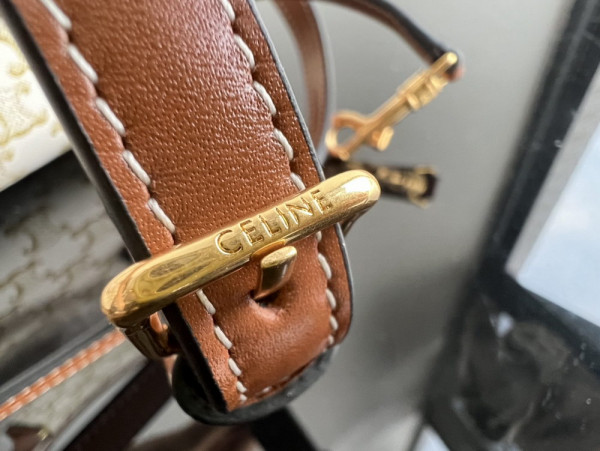 Ce**e mini horizontal cabas in triomphe canvas and calfskin