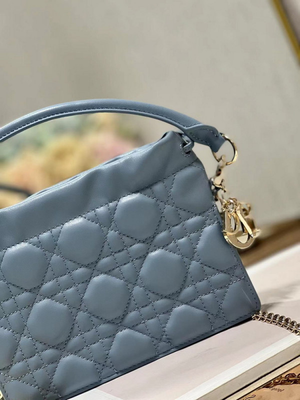 lady D*or top handle drawstring mini bag