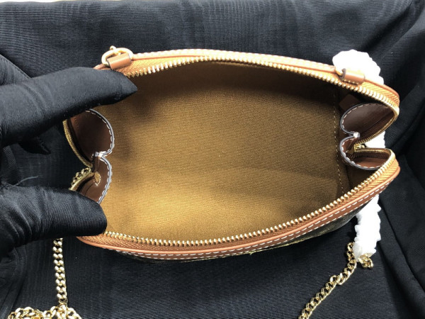 Ce**e clutch on chain in triomphe canvas