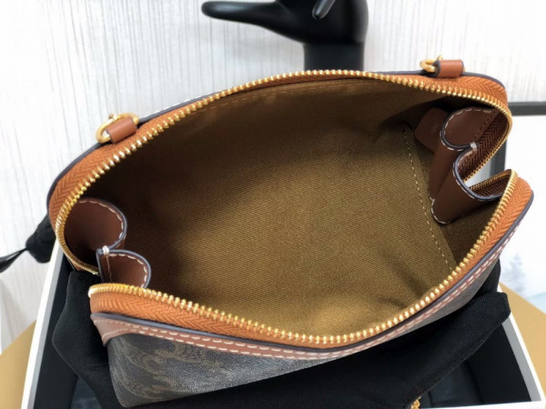 Ce**e clutch on chain in triomphe canvas