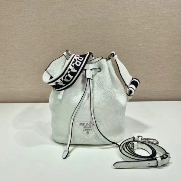 Pra*a leather bucket bag