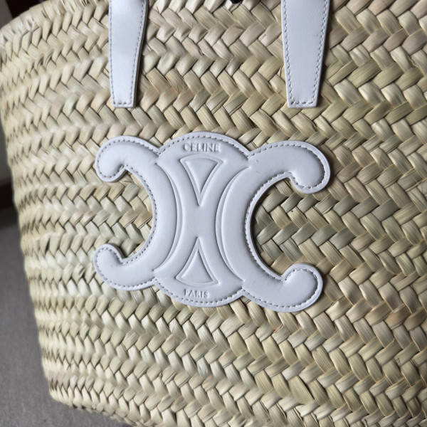 Ce**e triomphe Ce**e classic panier in palm leaves and calfskin