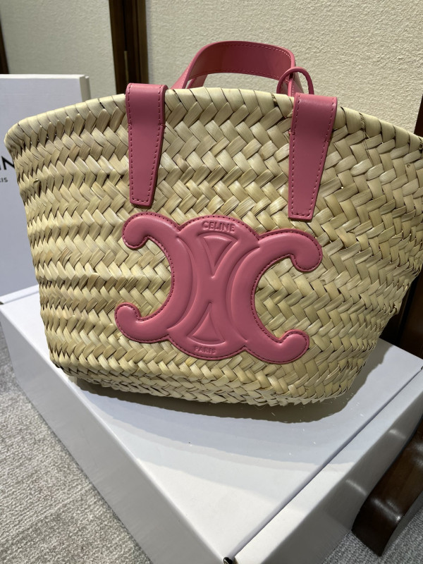 Ce**e triomphe Ce**e classic panier in palm leaves and calfskin