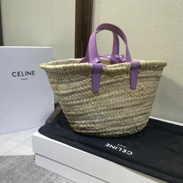 Ce**e triomphe Ce**e classic panier in palm leaves and calfskin