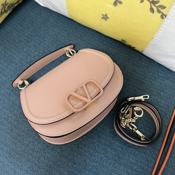 Valentino Garavani Vsling Saddle Leather Shoulder Bag