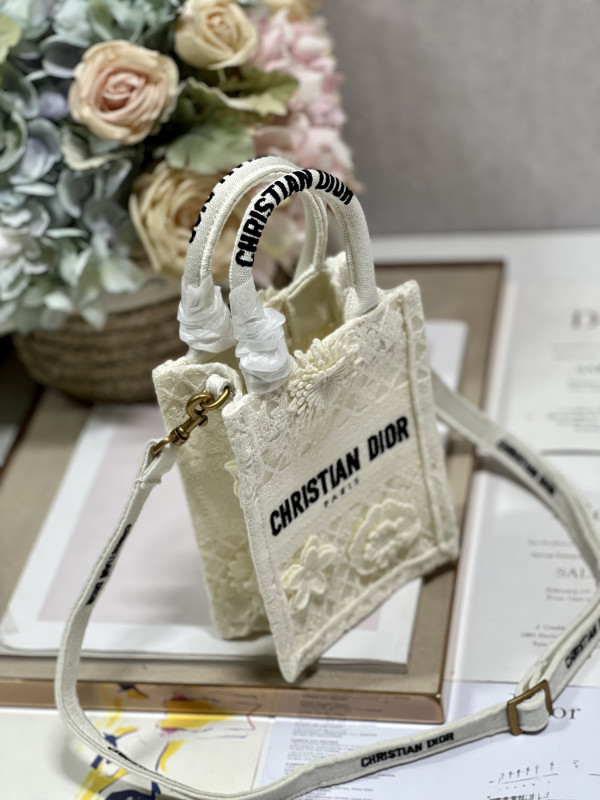 mini D*or book tote phone bag