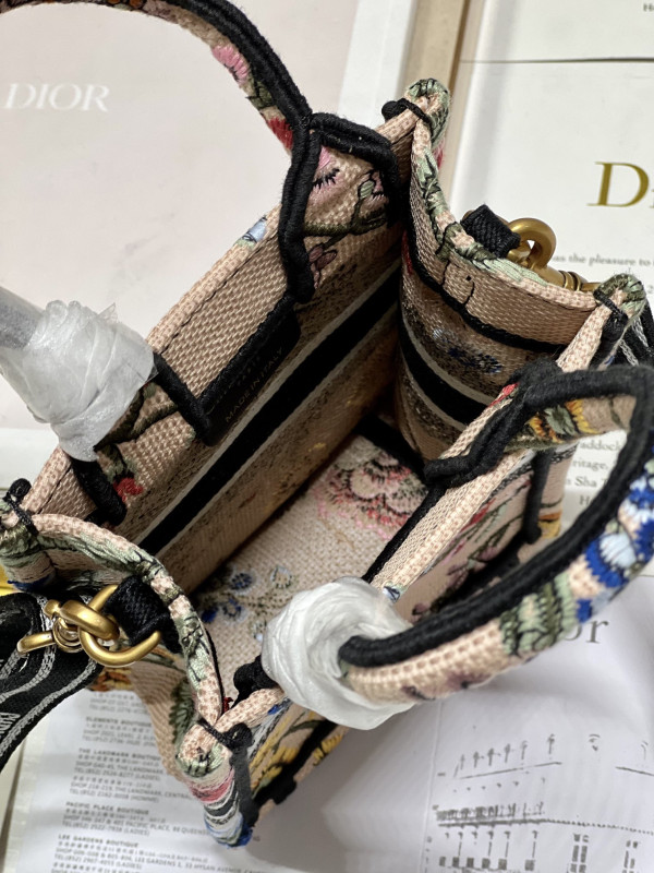 mini D*or book tote phone bag