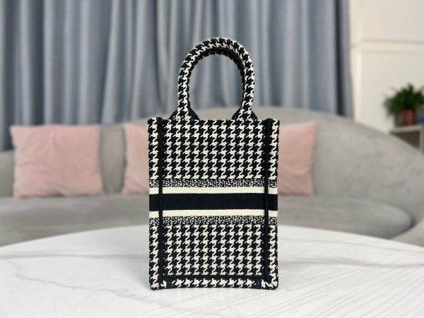 mini D*or book tote phone bag