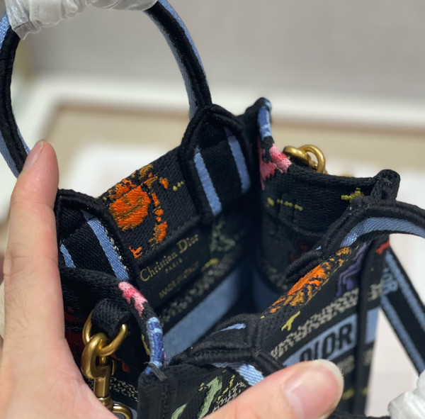 mini D*or book tote phone bag