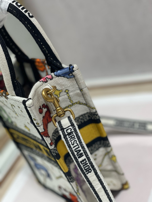 mini D*or book tote phone bag