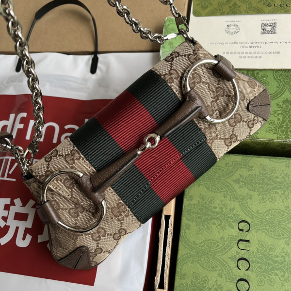 G*u*i horsebit chain small shoulder bag