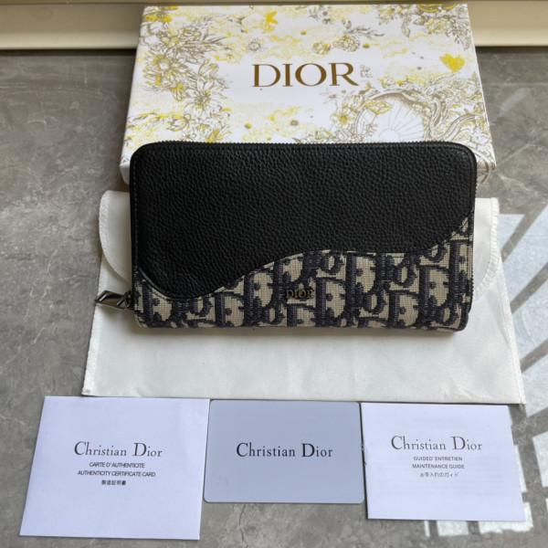 D*or saddle zipped long wallet