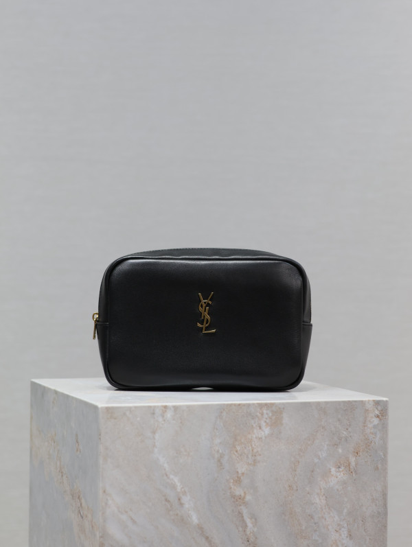 YSL CALYPSO COSMETIC POUCH IN LAMBSKIN
