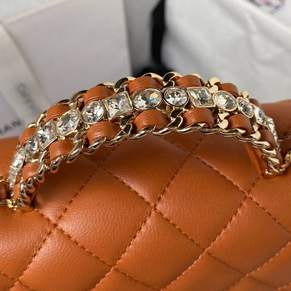 CL FLAP BAG WITH TOP HANDLE-21CM