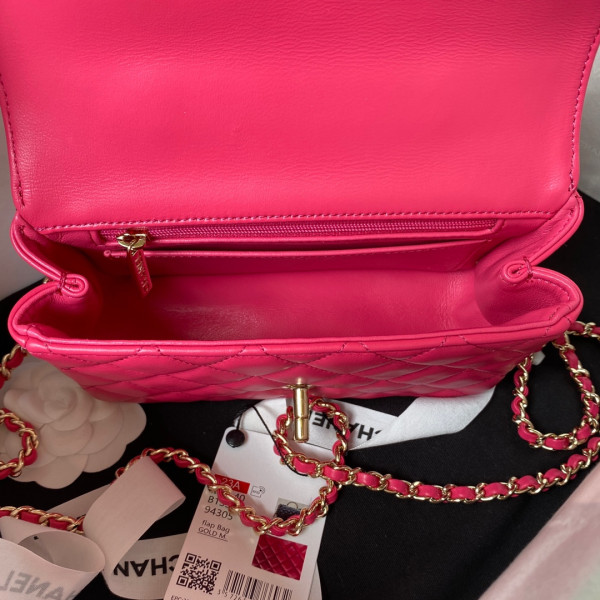 CL FLAP BAG WITH TOP HANDLE-18CM