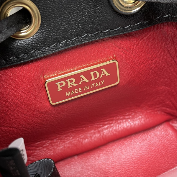 Pra*a shearling bucket bag-9-9-6cm