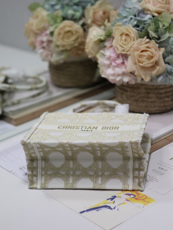 small D*or book tote-26.5*21*14cm