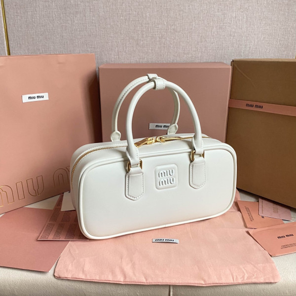 MIUMIU Arcadie leather bag-27X12X9Cm